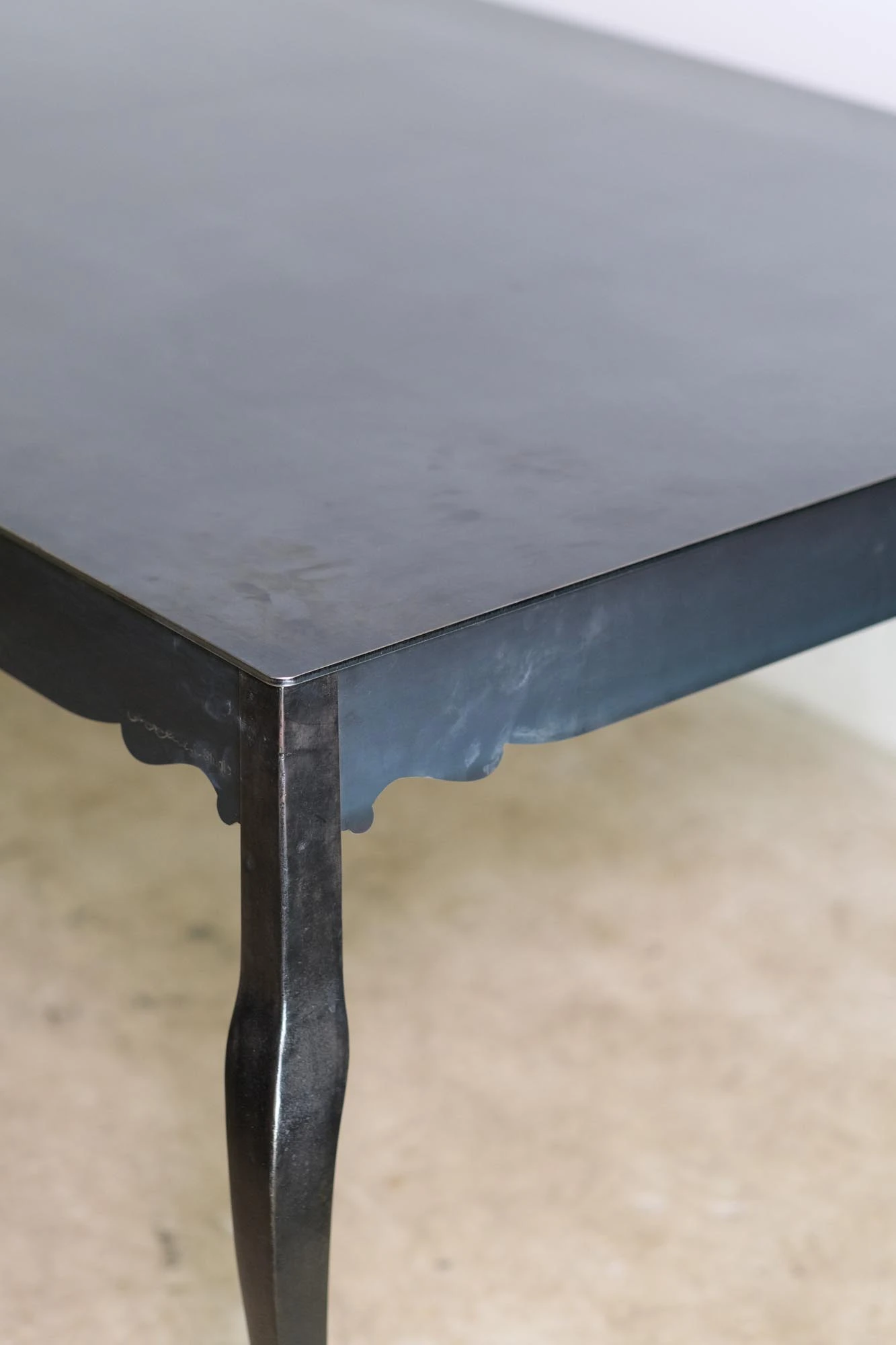 Gregor Jenkin Studio Contemporary Queen Anne Steel 9.5 Ft. Dining Table 4 Gregor Jenkin Studio Contemporary Queen Anne Steel 9.5 Ft. Dining Table - Image 2