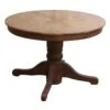 Round Oak Top Wood Table With Wheels 1 Round Oak Top Wood Table With Wheels -OGT Sale Store kitchen dining round oak top wood table with wheels n240728