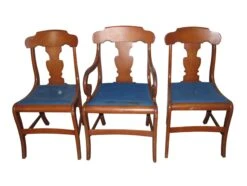 Set Of 3 Classic Maple Dining Chairs