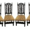 Set Of Four Carved Wood Dining Chairs