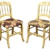 Set Of Wooden Chairs With Floral Seat 1 Set Of Wooden Chairs With Floral Seat -OGT Sale Store kitchen dining set of wooden chairs with floral seat m223038