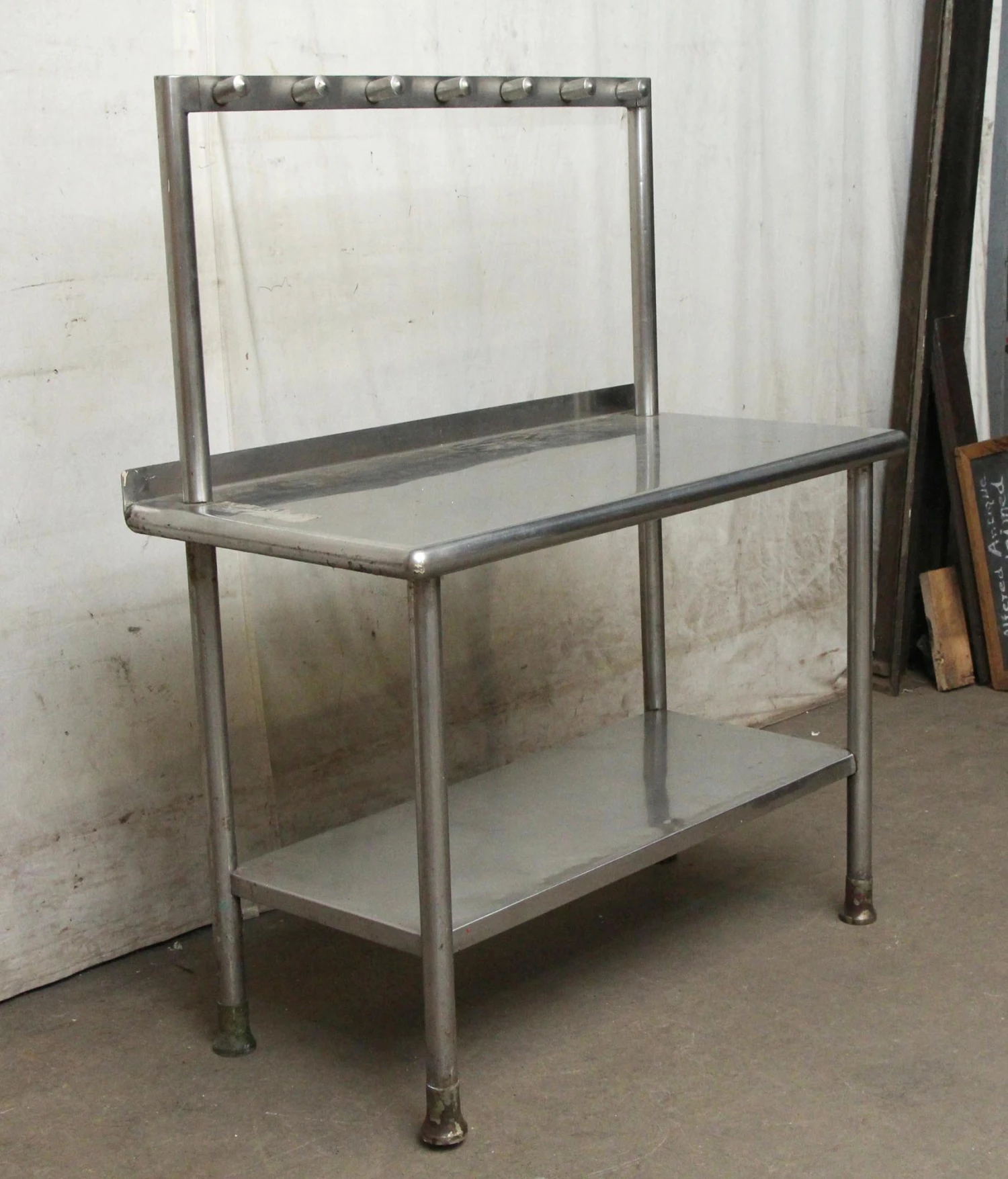 Commercial Stainless Steel Kitchen Table With Hanging Rack 5 Commercial Stainless Steel Kitchen Table With Hanging Rack - Image 3