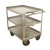 Reclaimed 3 Tier Stainless Steel Service Cart With Handle 2 Reclaimed 3 Tier Stainless Steel Service Cart With Handle -OGT Sale Store kitchen reclaimed 3 tier stainless steel service cart with handle q279846