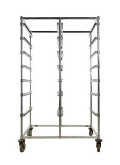 Reclaimed Metro Shelving Double Bay Storage Rack On Casters