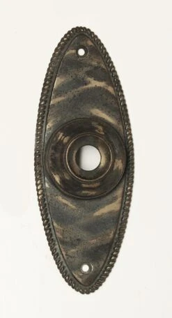 Antique Beaded Brass 5.5 In. Door Bell Cover