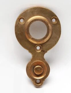 Antique Brass Door Bell Plate With Button
