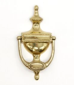 Old New Traditional Lacquered Polished Brass Door Knocker -OGT Sale Store knockers door bells for sale q284477