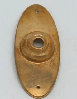 Oval Copper Washed Brass Doorbell Plate