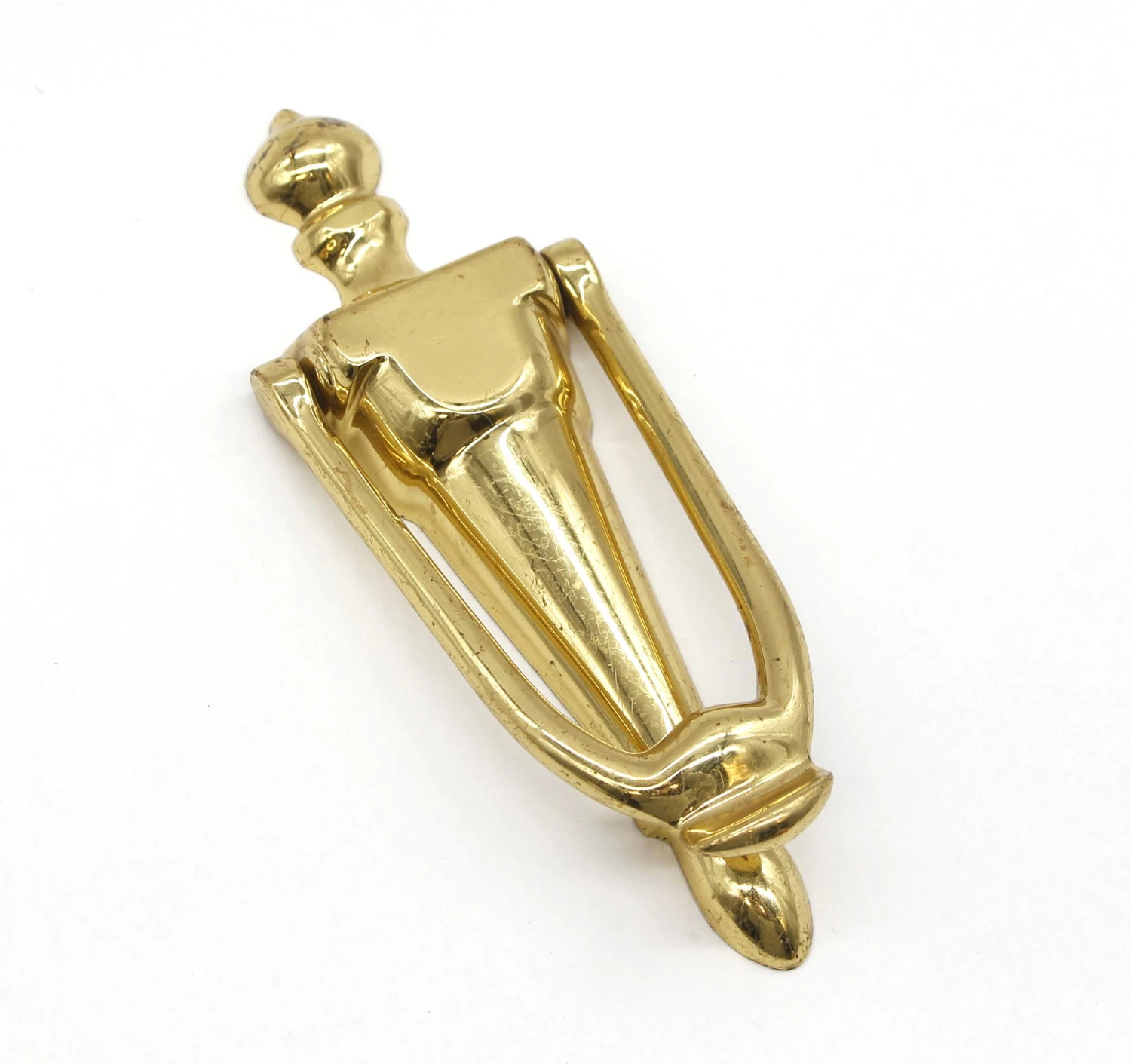 Vintage Traditional Polished Brass Door Knocker 4 Vintage Traditional Polished Brass Door Knocker - Image 2