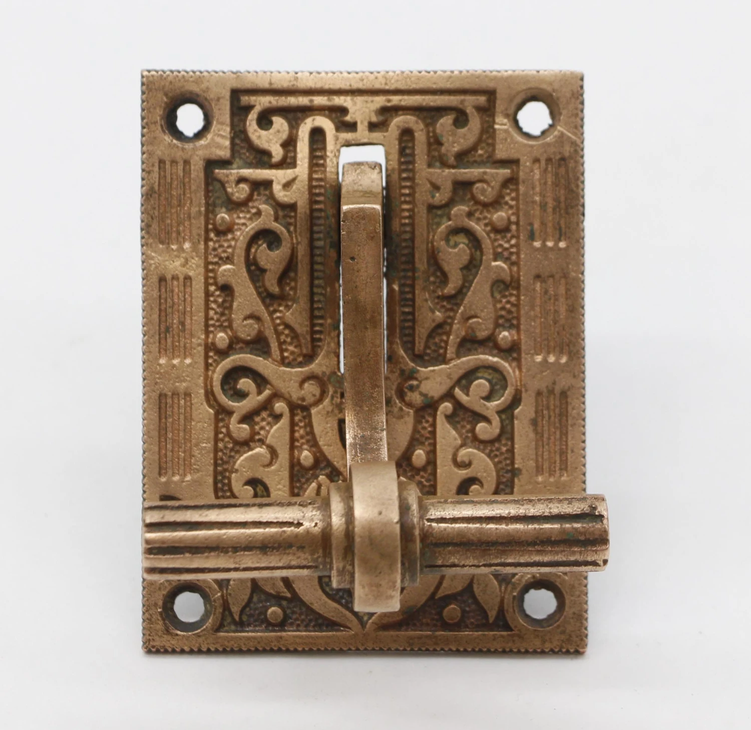 Antique Aesthetic Polished Bronze Mechanical Doorbell Lever 4 Antique Aesthetic Polished Bronze Mechanical Doorbell Lever - Image 2