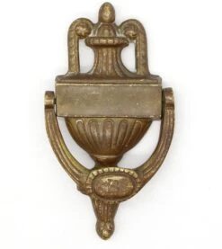 Traditional Bronze B Monogrammed Door Knocker
