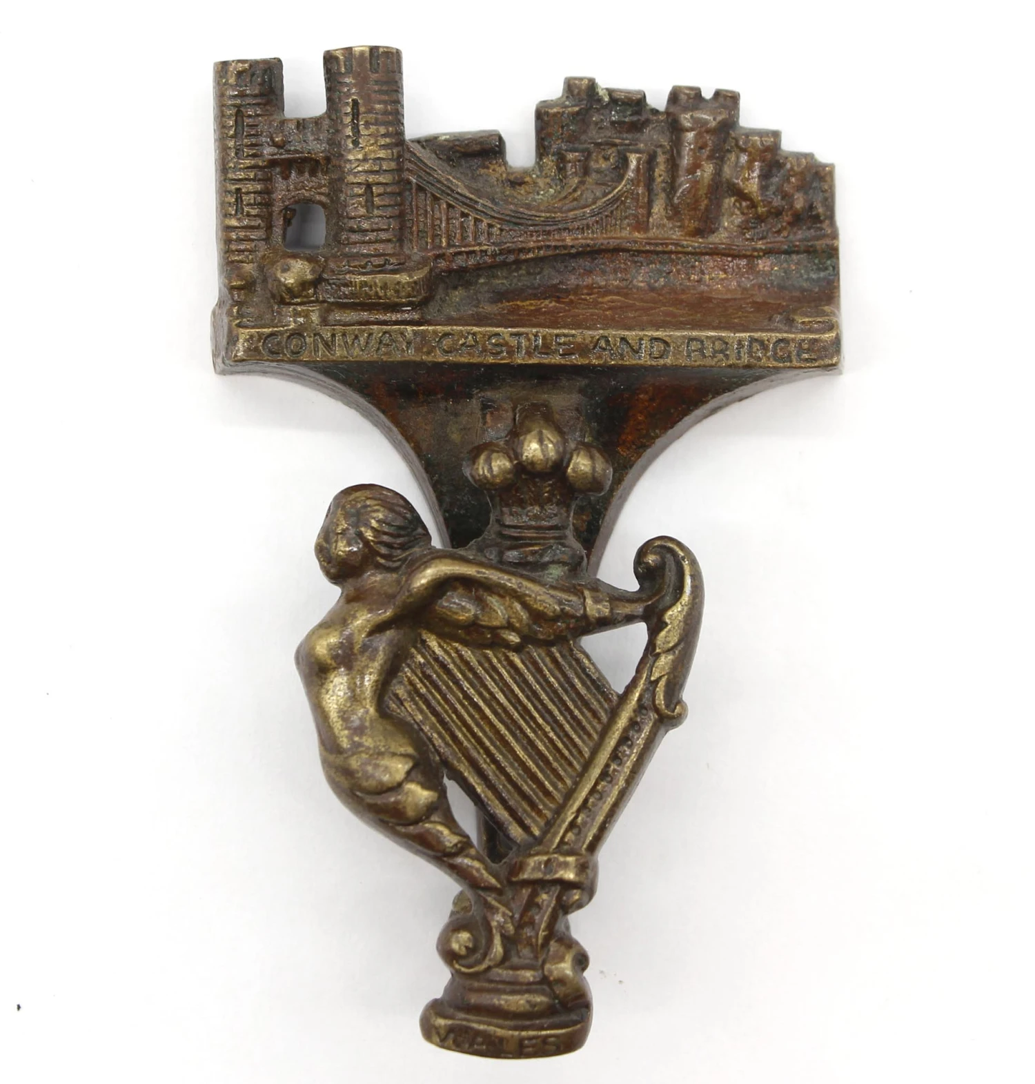 Vintage Conway Castle & Bridge Brass Door Knocker 3 Vintage Conway Castle & Bridge Brass Door Knocker
