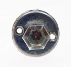 Antique Classic Hexagon Glass With Plate Cabinet Knob 9 Antique Classic Hexagon Glass With Plate Cabinet Knob -OGT Sale Store l197600 04