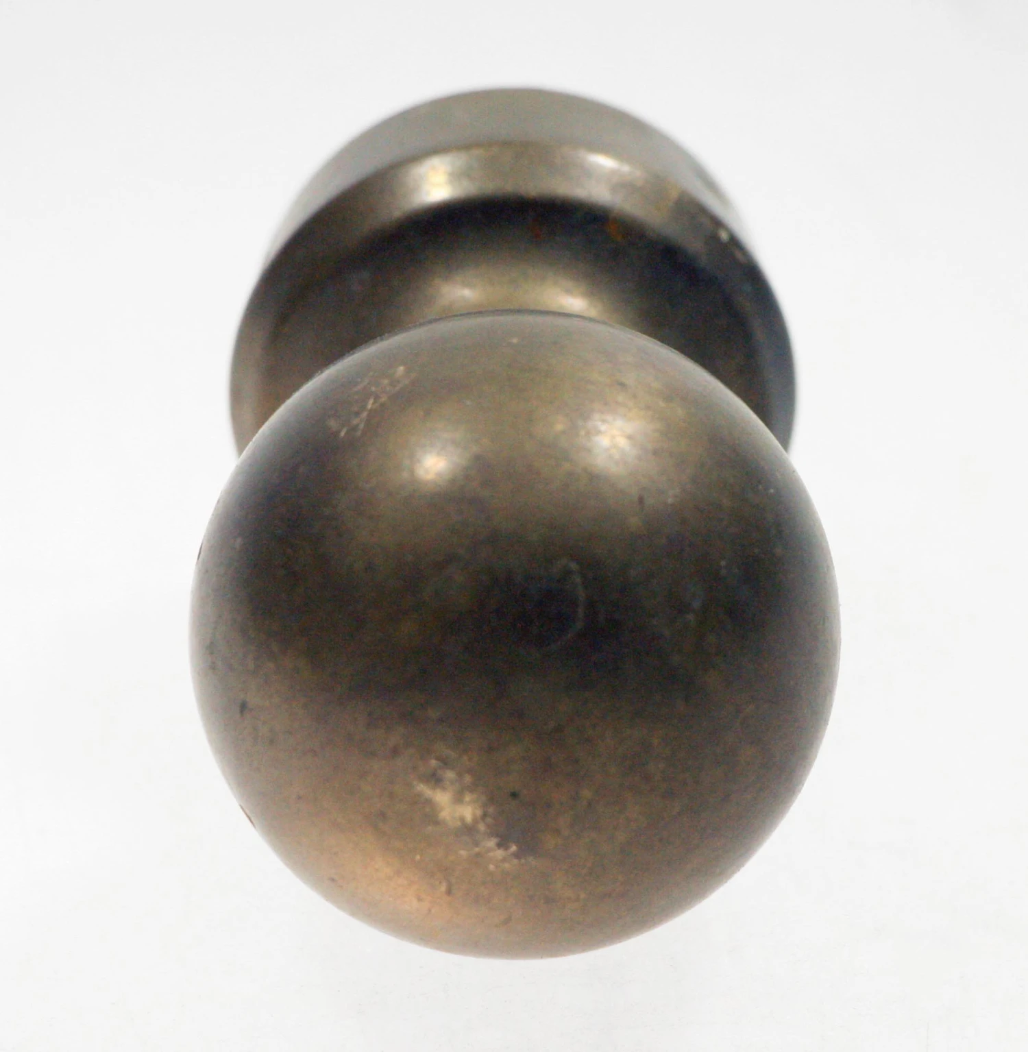 Vintage Solid Dark Brass Ball Tip Finial 6 Vintage Solid Dark Brass Ball Tip Finial - Image 4