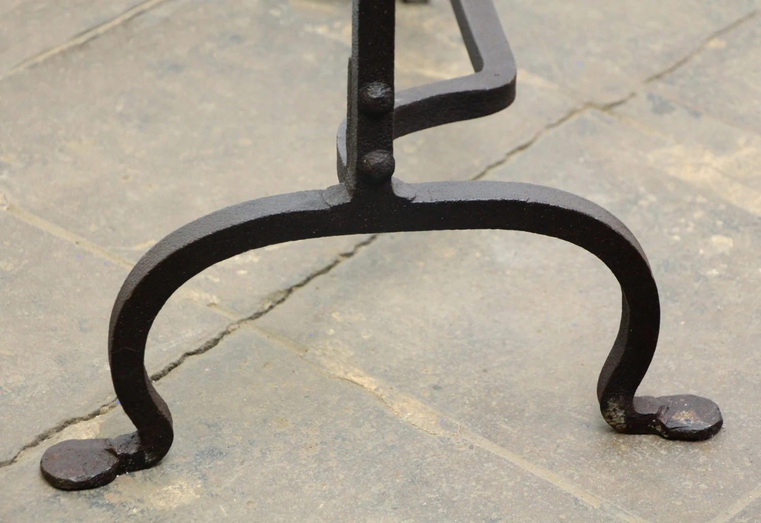 Original Antique Black 1800s Andirons 8 Original Antique Black 1800s Andirons - Image 6