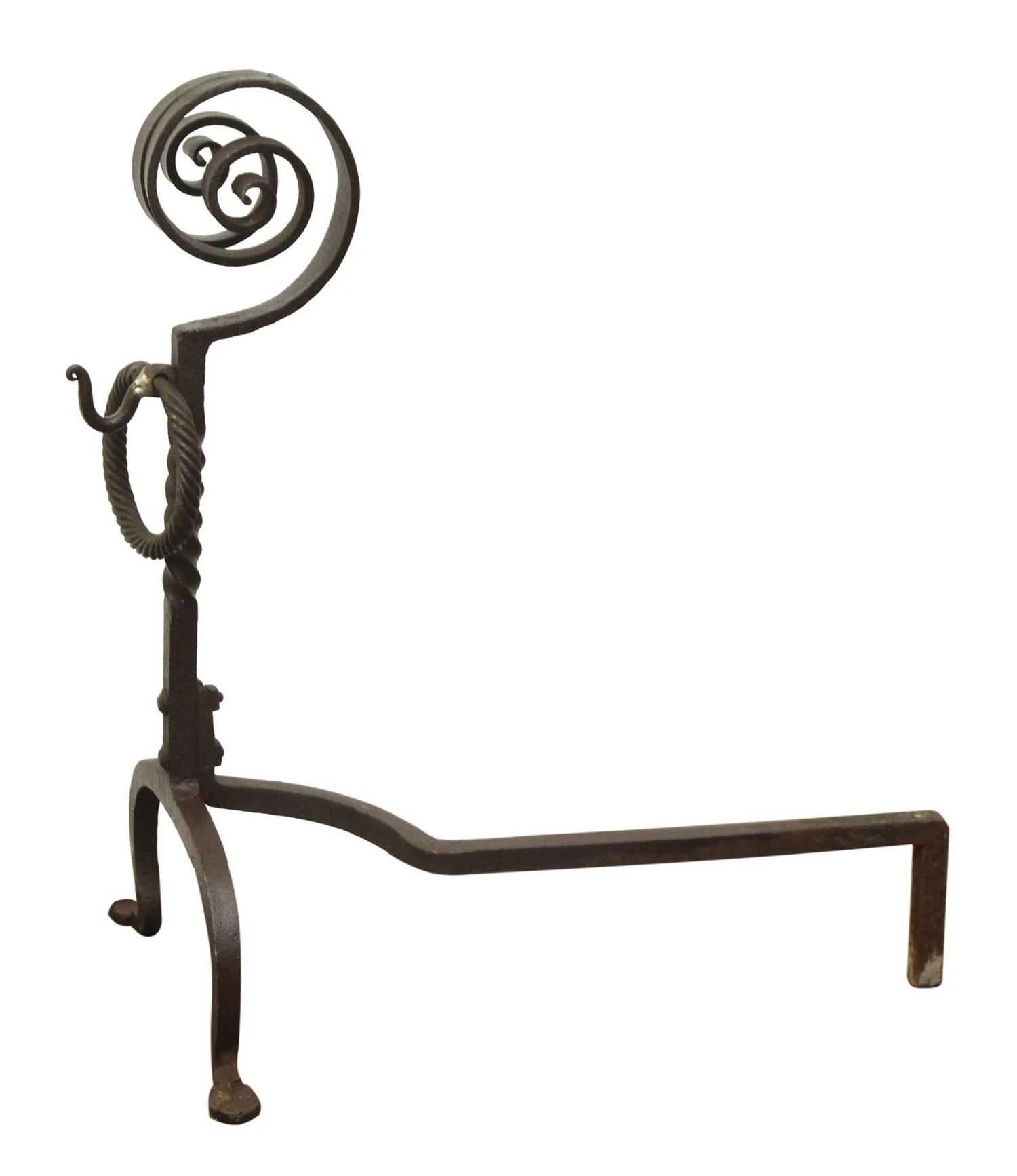 Original Antique Black 1800s Andirons 9 Original Antique Black 1800s Andirons - Image 7