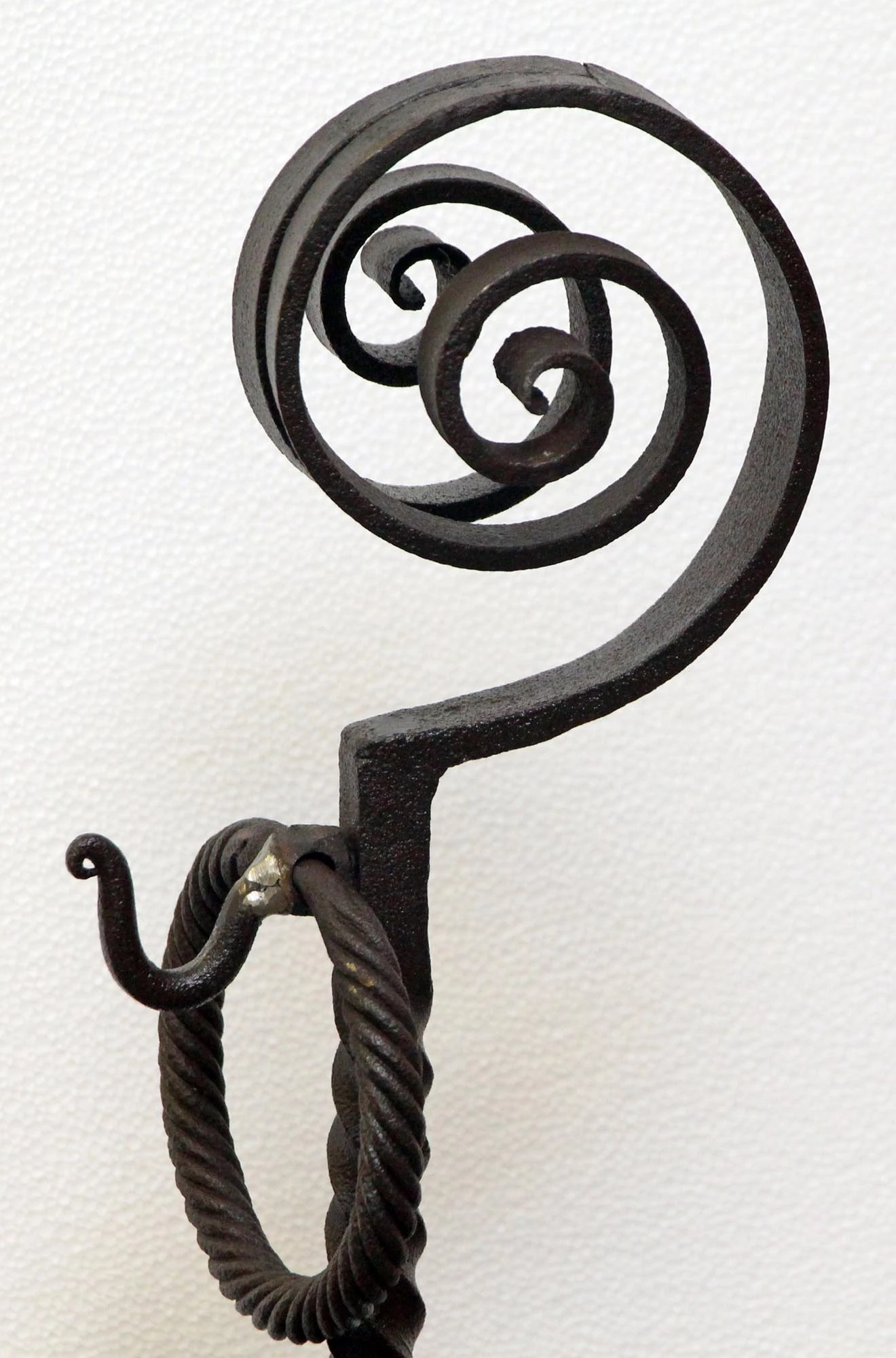 Original Antique Black 1800s Andirons 10 Original Antique Black 1800s Andirons - Image 8