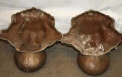 Pair Of 18 In. Bronze Composite Lion Heads -OGT Sale Store l198283 04