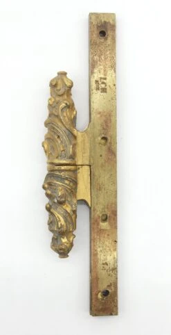Antique Gold Gilded Neoclassical Olive Paumelle 8 X 3 Door Hinge -OGT Sale Store l198554 04