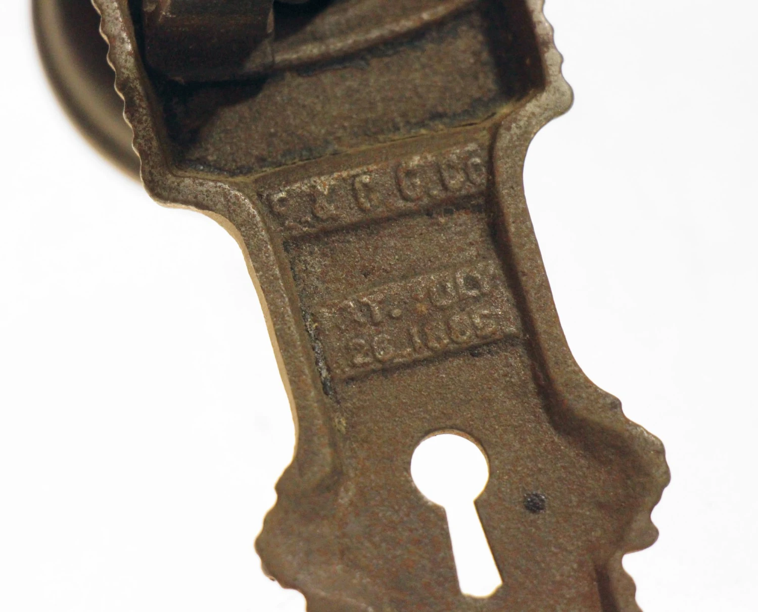 Antique Fixed E&CG Co. Wooden Door Knob Set 7 Antique Fixed E&CG Co. Wooden Door Knob Set - Image 5