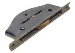 Antique 11.25 In. Black Iron Pocket Door Wheel -OGT Sale Store l200526 06