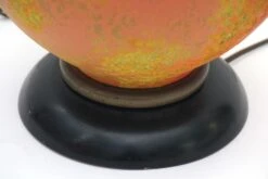 Pair Of 1970s Mid Century Orange Glass Table Lamps -OGT Sale Store l200724 04