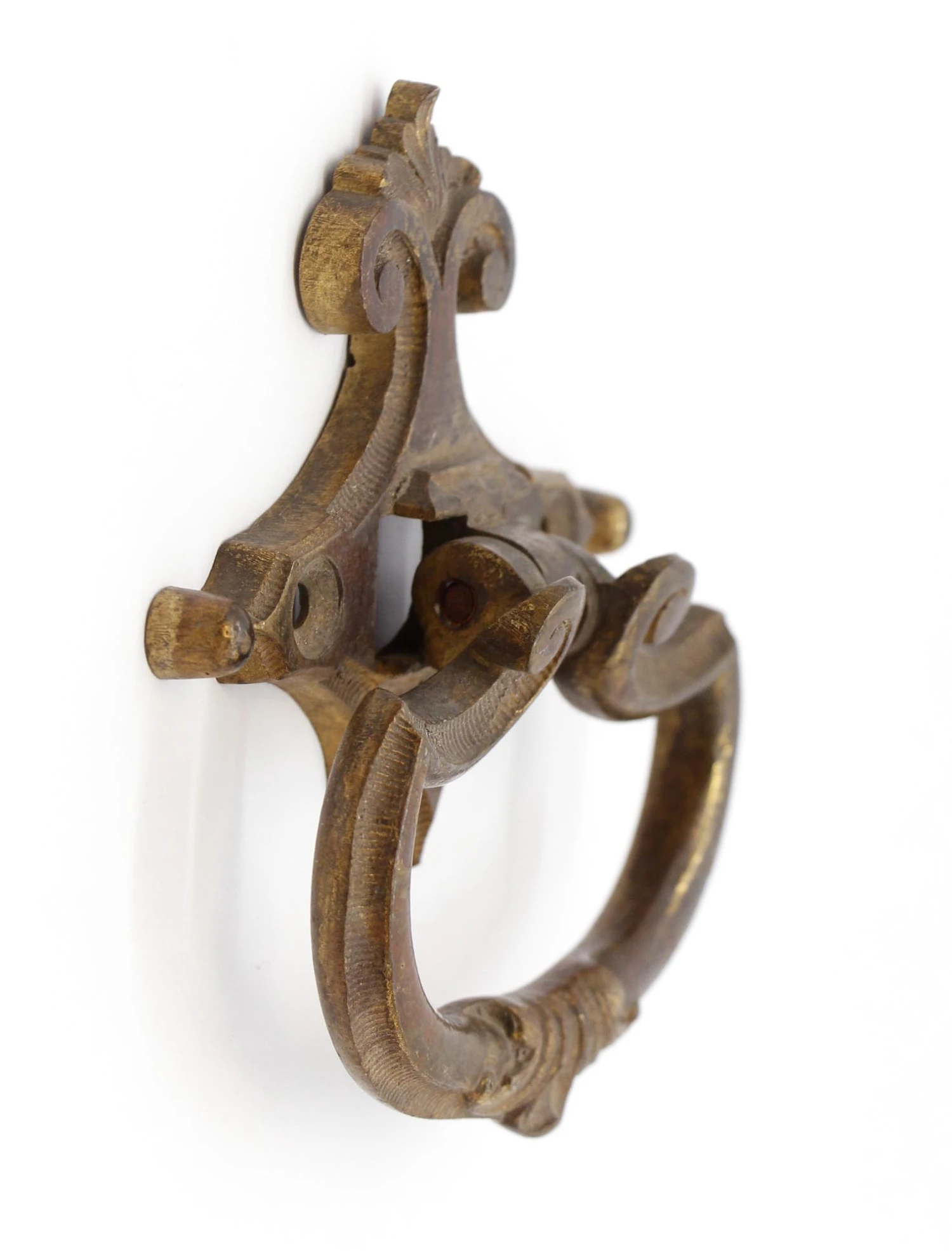 Antique Cast Bronze Ring Bail Drawer Pull 9 Antique Cast Bronze Ring Bail Drawer Pull - Image 7
