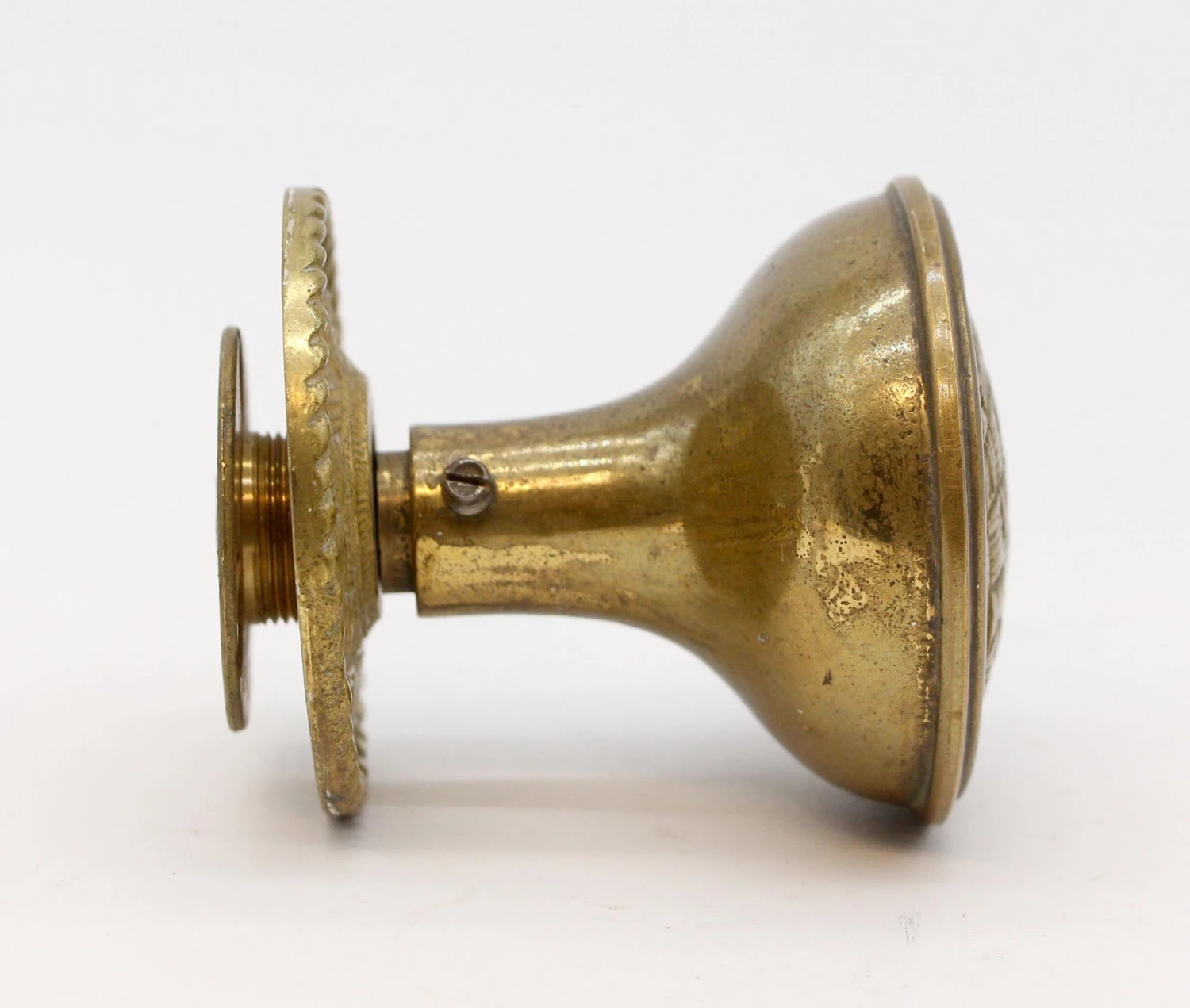 Antique Basket Weave Dummy Door Knob Set With Matching Rosette 6 Antique Basket Weave Dummy Door Knob Set With Matching Rosette - Image 4