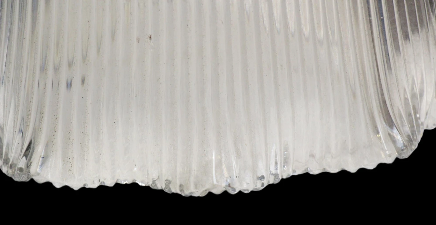 Custom Antique Holophane 10.75 In. Clear Glass Pendant Light 6 Custom Antique Holophane 10.75 In. Clear Glass Pendant Light - Image 4