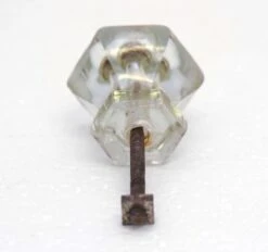 Vintage Hexagon Etched Lined 1.5 In. Glass Drawer Cabinet Knob 11 Vintage Hexagon Etched Lined 1.5 In. Glass Drawer Cabinet Knob -OGT Sale Store l203159 05