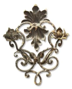 Antique French Wrought Iron 2 Arm Wall Sconces -OGT Sale Store l203264 04
