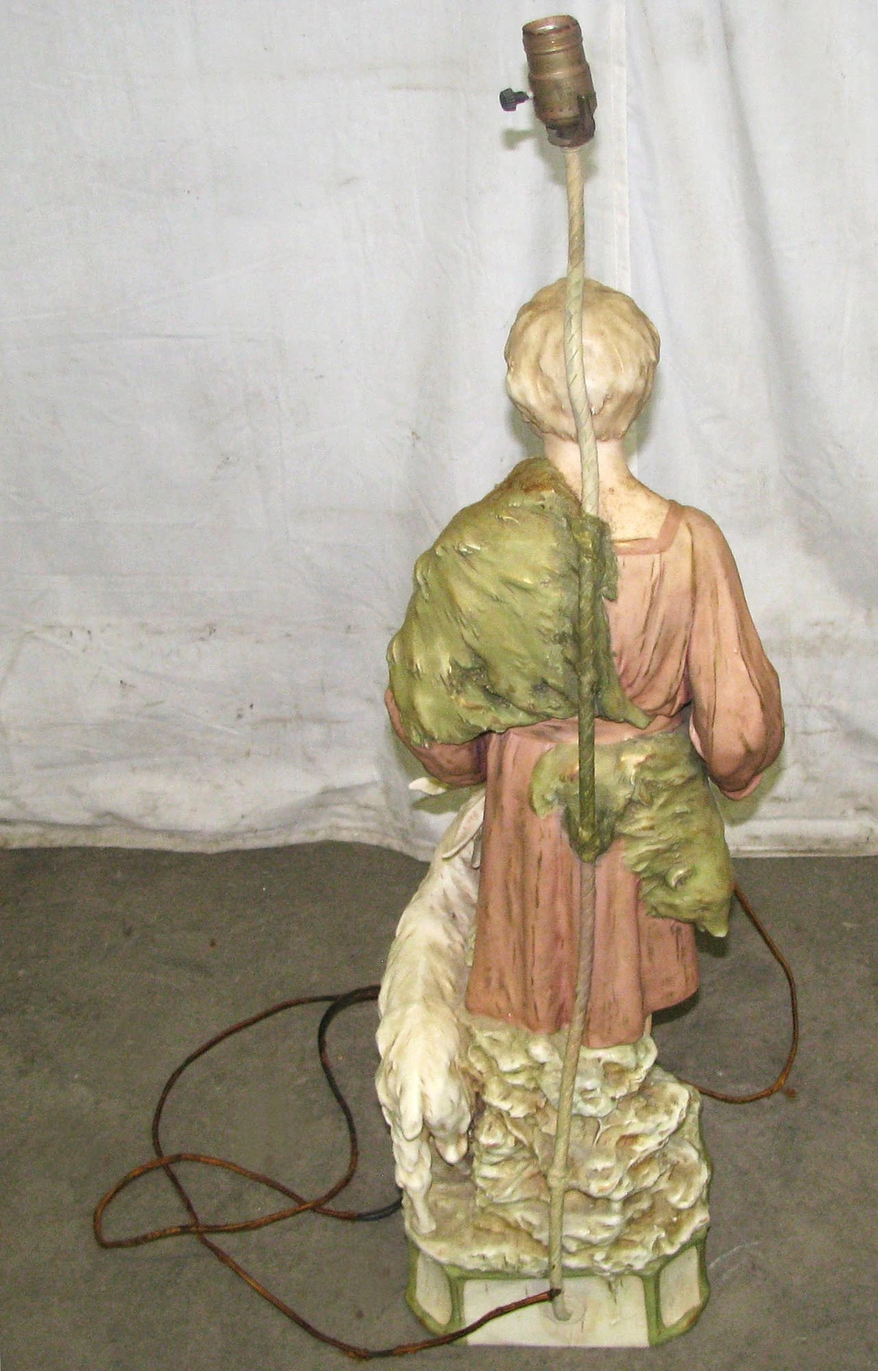 Vintage Shepherd Statue Table Lamp 12 Vintage Shepherd Statue Table Lamp - Image 10