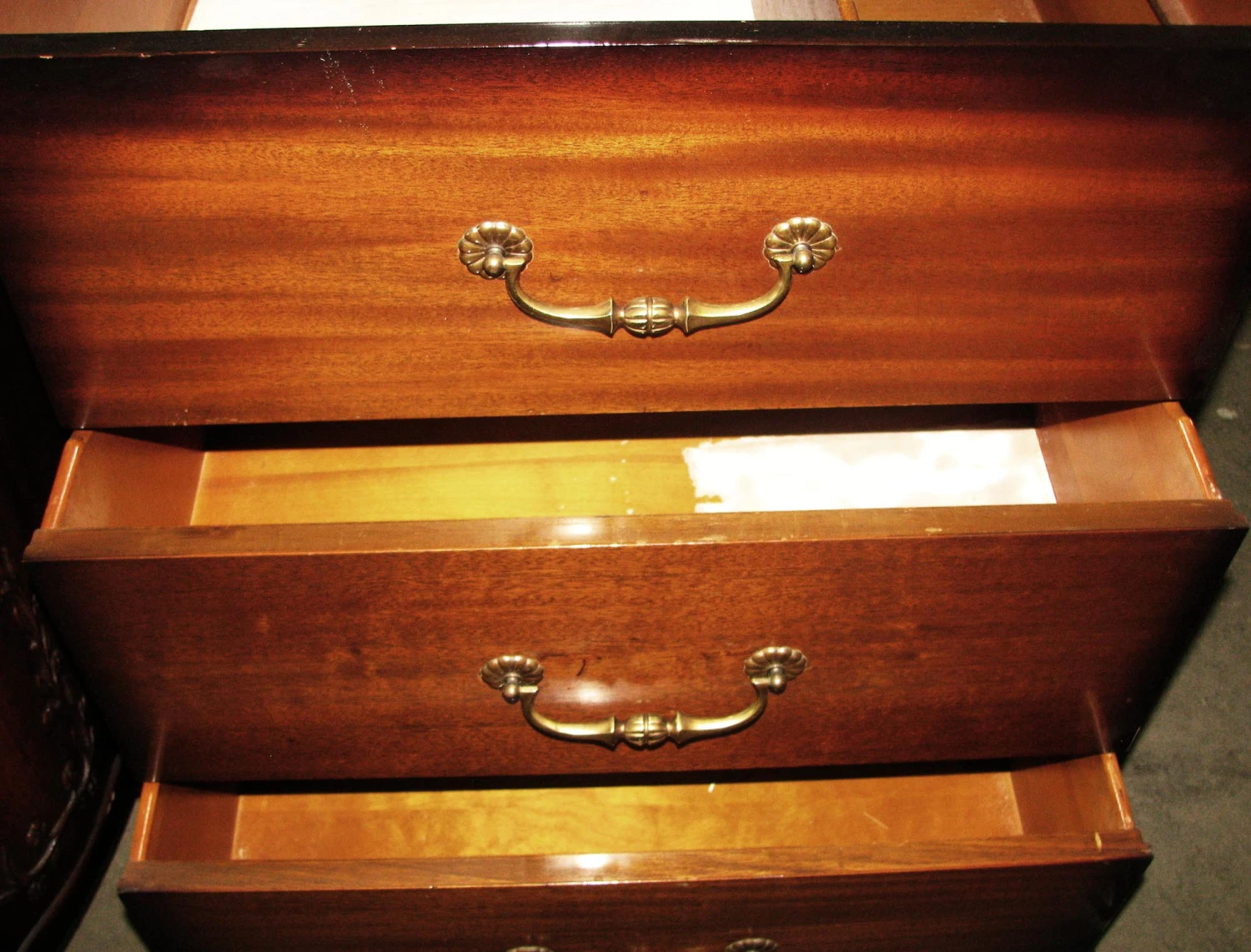 Vintage 6 Ft. Traditional Wooden Dresser With Original Finish 8 Vintage 6 Ft. Traditional Wooden Dresser With Original Finish - Image 6