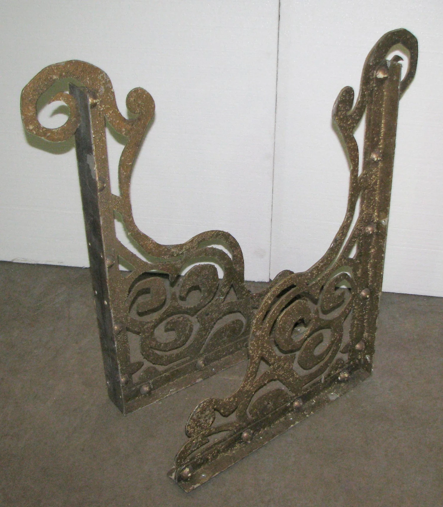 Pair Of Vintage 33 In. Fire Escape Brackets 7 Pair Of Vintage 33 In. Fire Escape Brackets - Image 5