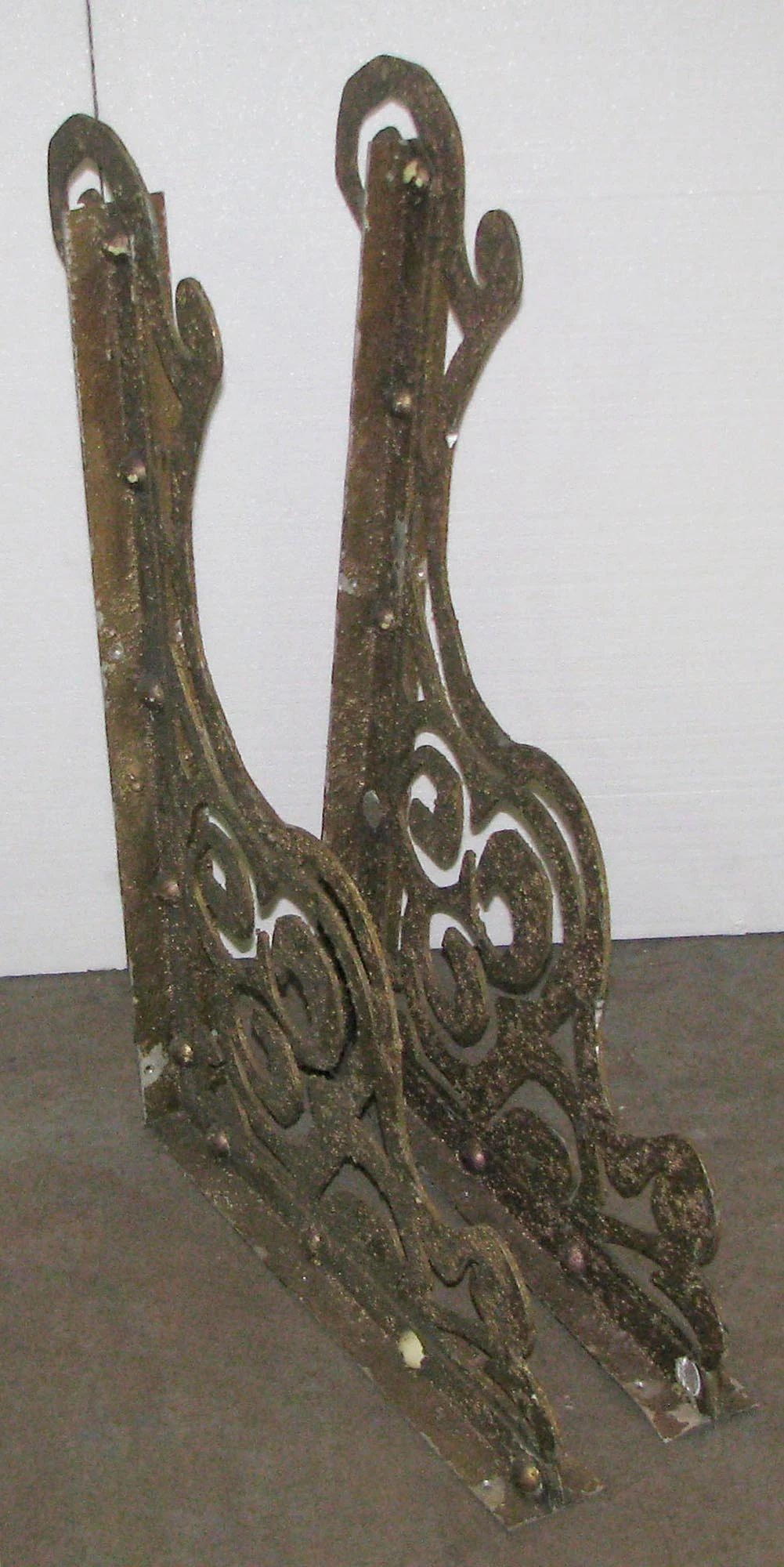 Pair Of Vintage 33 In. Fire Escape Brackets 8 Pair Of Vintage 33 In. Fire Escape Brackets - Image 6