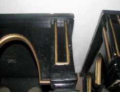 Vintage Black & Gold Gothic Square End Table 19 Vintage Black & Gold Gothic Square End Table -OGT Sale Store l205426 08