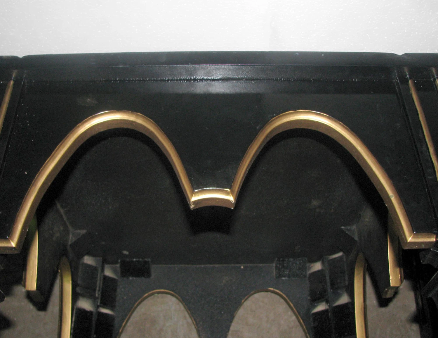 Vintage Black & Gold Gothic Square End Table 11 Vintage Black & Gold Gothic Square End Table - Image 9