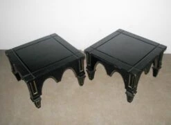 Vintage Black & Gold Gothic Square End Table 21 Vintage Black & Gold Gothic Square End Table -OGT Sale Store l205426 10