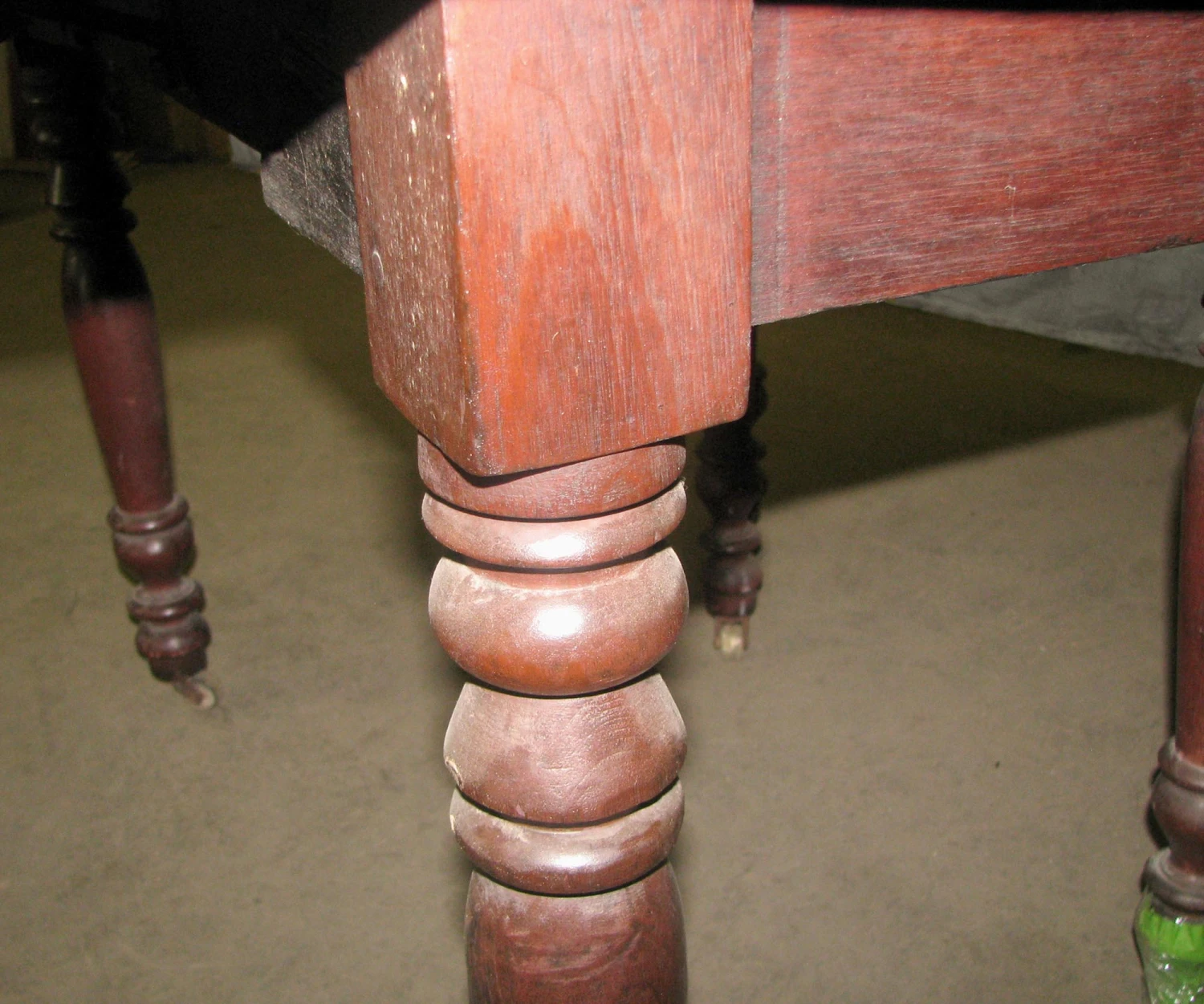 Antique Traditional Drop Leaf Table On Wheels 6 Antique Traditional Drop Leaf Table On Wheels - Image 4