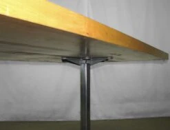 Maple Butcher Block Top Table With Modern Steel Legs 22 Maple Butcher Block Top Table With Modern Steel Legs -OGT Sale Store l205438 06