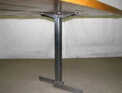 Maple Butcher Block Top Table With Modern Steel Legs 25 Maple Butcher Block Top Table With Modern Steel Legs -OGT Sale Store l205438 09