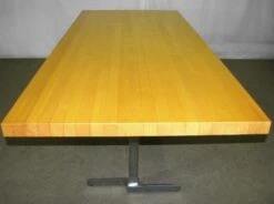 Maple Butcher Block Top Table With Modern Steel Legs 29 Maple Butcher Block Top Table With Modern Steel Legs -OGT Sale Store l205438 13