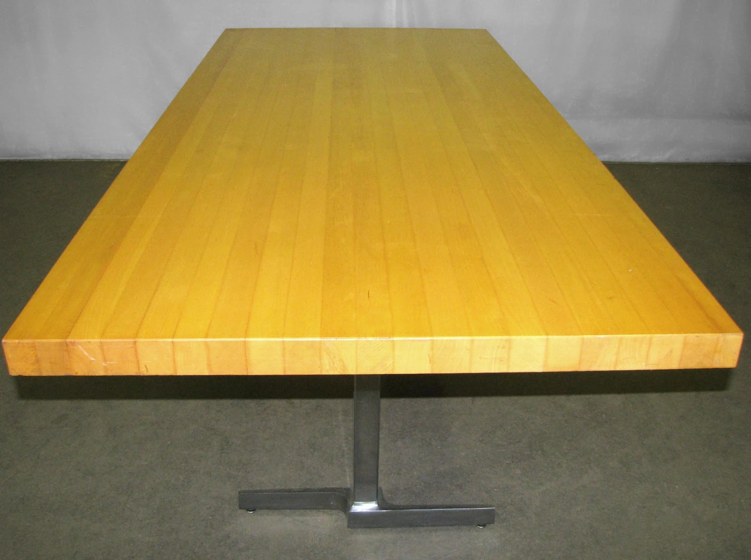 Maple Butcher Block Top Table With Modern Steel Legs 15 Maple Butcher Block Top Table With Modern Steel Legs - Image 13