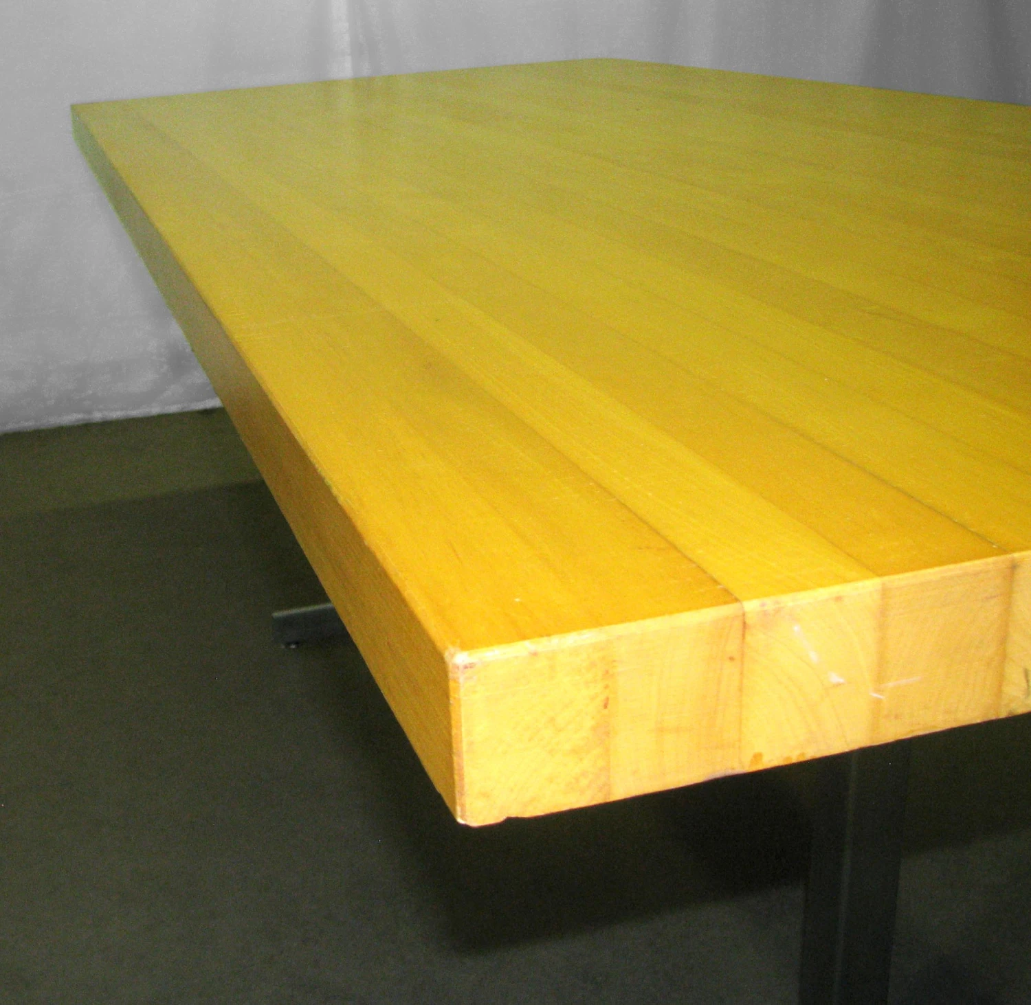 Maple Butcher Block Top Table With Modern Steel Legs 17 Maple Butcher Block Top Table With Modern Steel Legs - Image 15