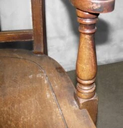 Vintage Fan Back Wood Bankers Arm Chair 20 Vintage Fan Back Wood Bankers Arm Chair -OGT Sale Store l205464 07