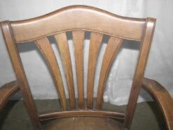 Vintage Fan Back Wood Bankers Arm Chair 23 Vintage Fan Back Wood Bankers Arm Chair -OGT Sale Store l205464 10