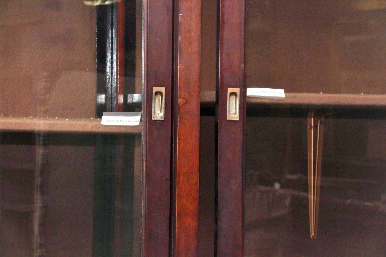 Reclaimed Vintage 14.5 Ft. X 8 Ft. Violin Mahogany Display Cabinet 8 Reclaimed Vintage 14.5 Ft. X 8 Ft. Violin Mahogany Display Cabinet - Image 6