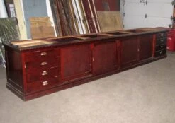 Reclaimed Vintage 14.5 Ft. X 8 Ft. Violin Mahogany Display Cabinet 26 Reclaimed Vintage 14.5 Ft. X 8 Ft. Violin Mahogany Display Cabinet -OGT Sale Store l205528 09