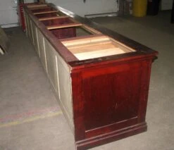 Reclaimed Vintage 14.5 Ft. X 8 Ft. Violin Mahogany Display Cabinet 28 Reclaimed Vintage 14.5 Ft. X 8 Ft. Violin Mahogany Display Cabinet -OGT Sale Store l205528 11