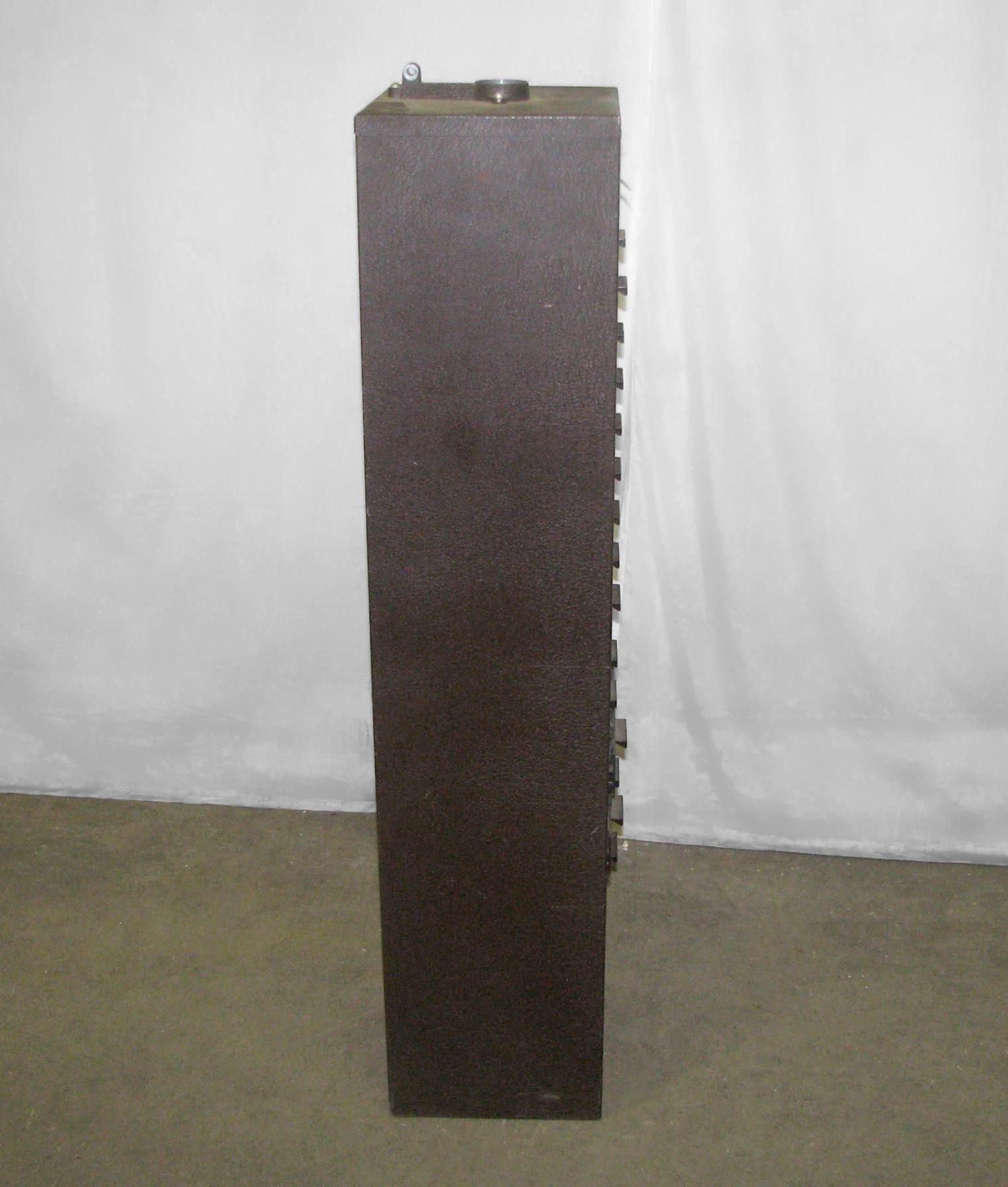 Industrial Metal Tall Narrow Cabinet With Multiple Drawers 6 Industrial Metal Tall Narrow Cabinet With Multiple Drawers - Image 4